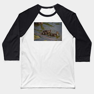 Swimming Ducklings Baseball T-Shirt